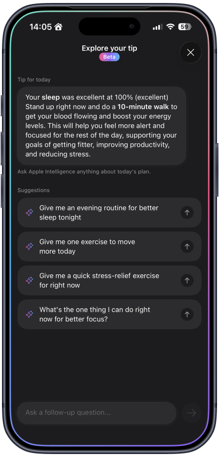 Evident AI Chat with Apple Intelligence